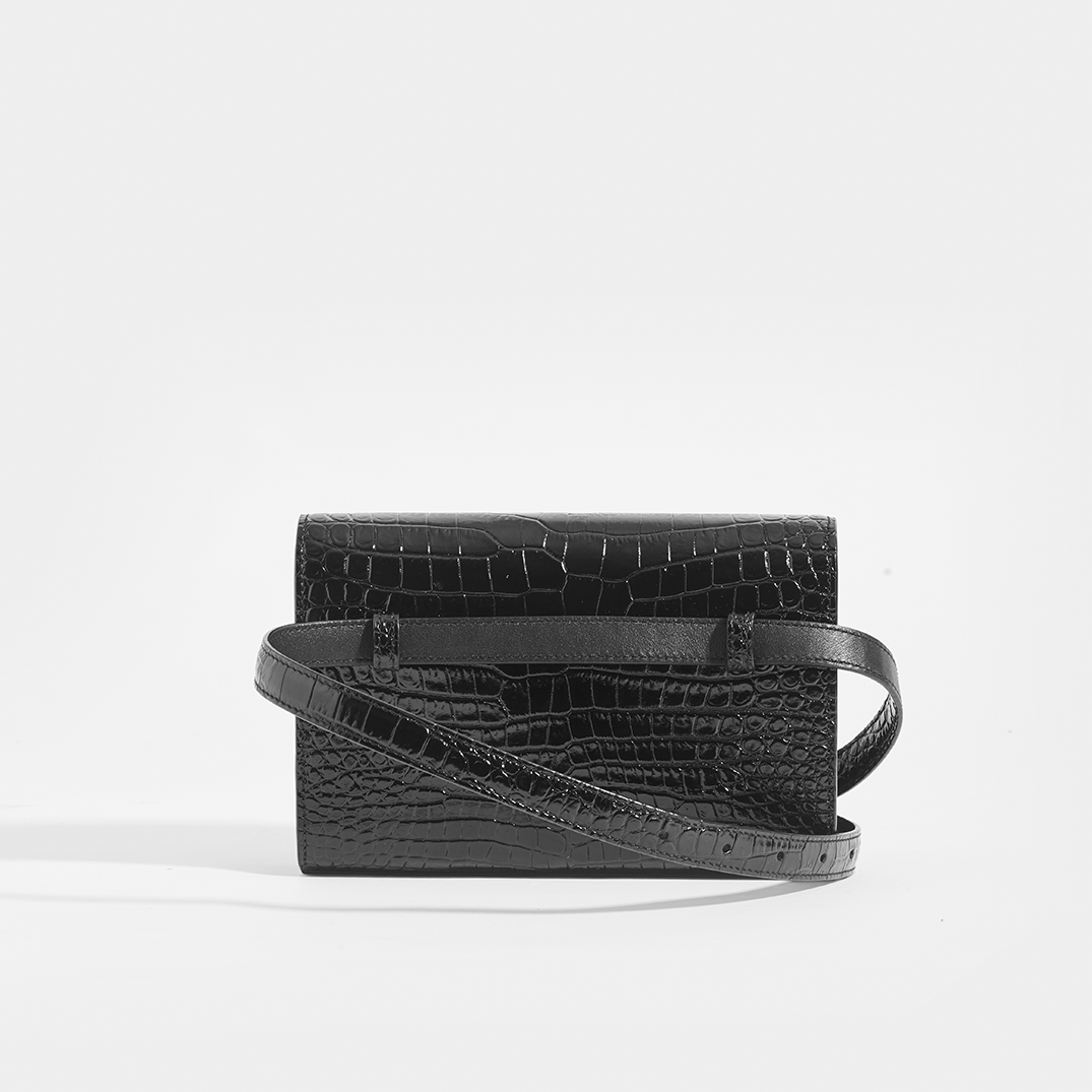 Kate Belt Bag in Croc Embossed Leather