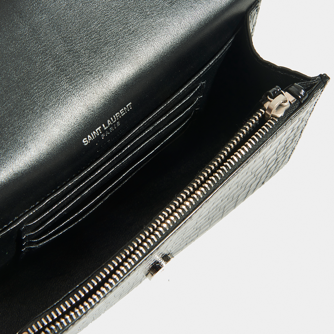 Kate Belt Bag in Croc Embossed Leather