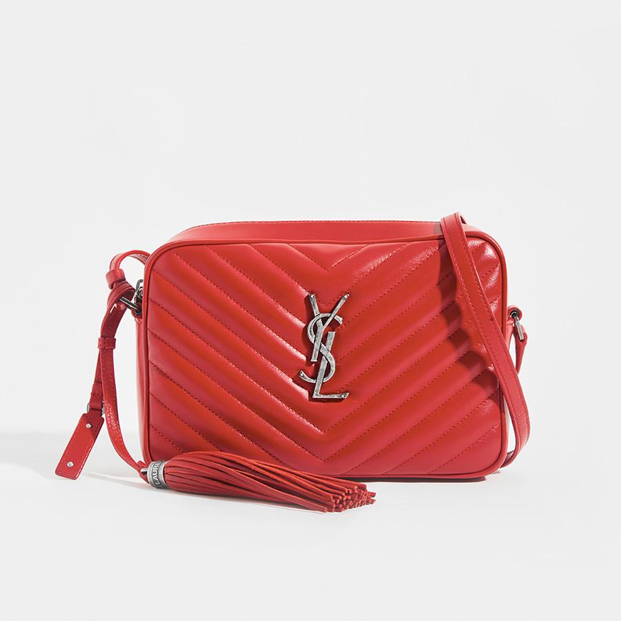 SAINT LAURENT Mini Lou quilted leather camera bag RED – Top Quality Yves Saint  Laurent Bags Shop