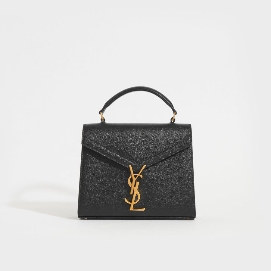 YVES SAINT LAURENT Cassandre Grain De Poudre Crossbody Chain Bag Black