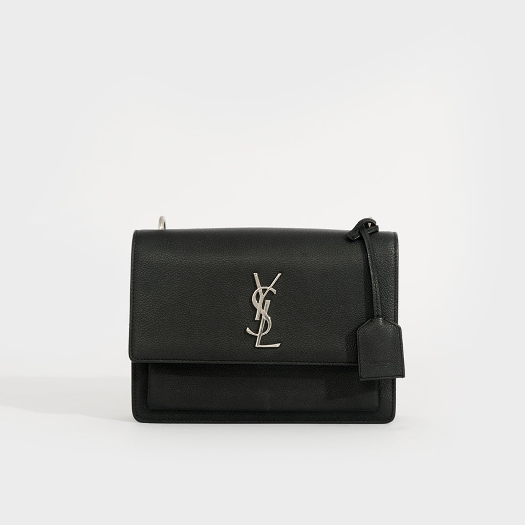Saint Laurent Sunset Medium Monogram Ysl Crossbody Bag Noir