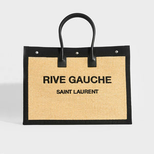 Saint Laurent Rive Gauche Straw Tote Bag