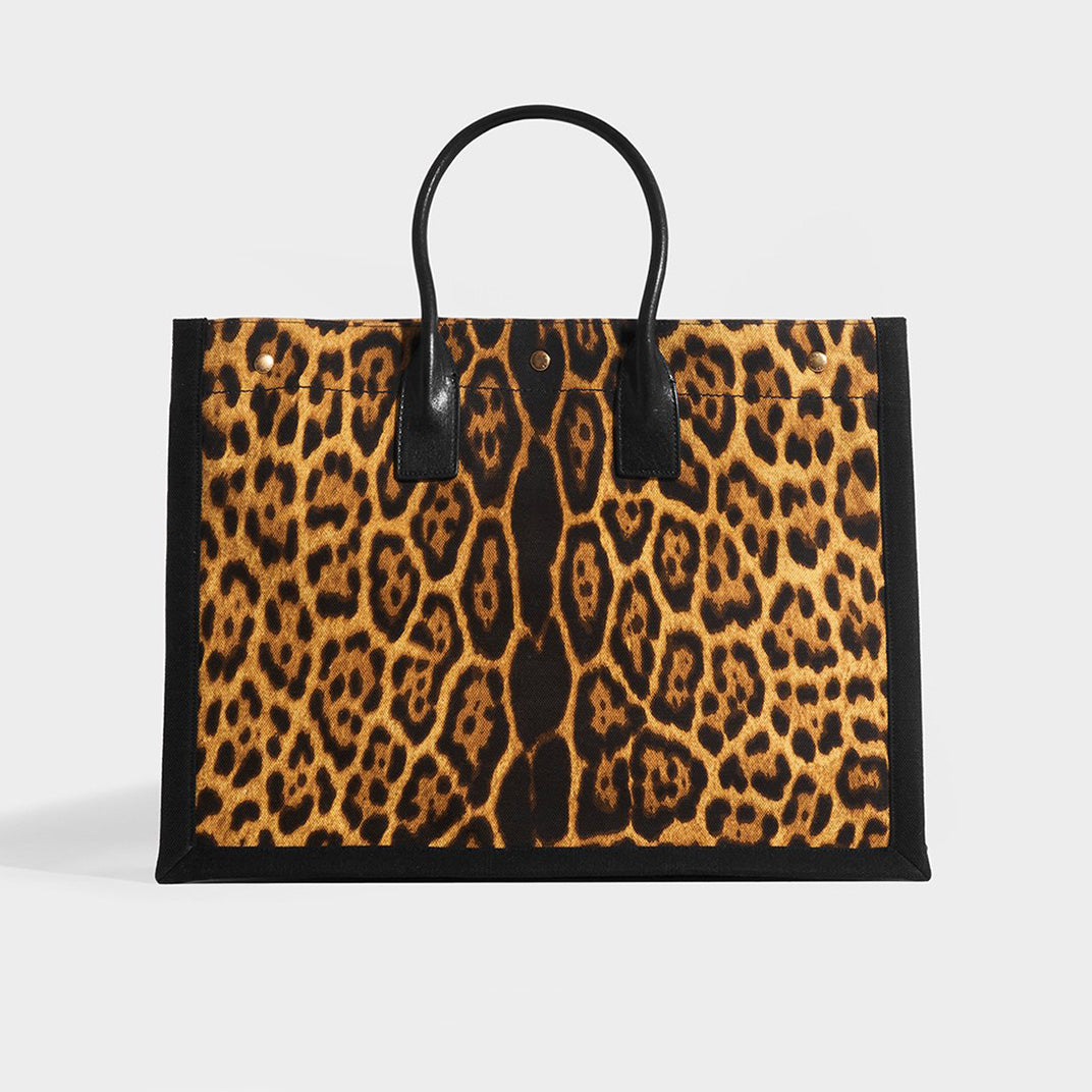 Rive Gauche Tote Bag in Leopard Print