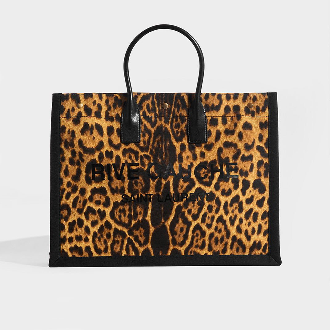 Rive Gauche Tote Bag in Leopard Print [ReSale]