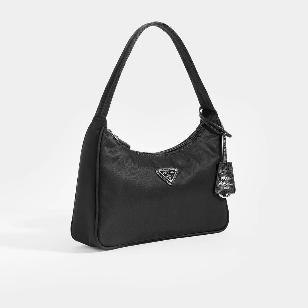 PRADA Hobo Bag in Black Nylon COCOON