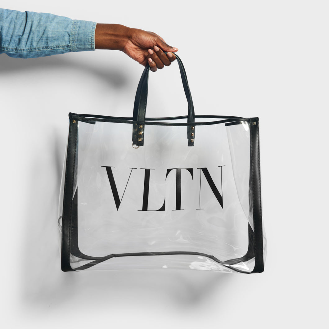 Valentino Garavani Studded Vltn Printed Crossbody Bag In Black